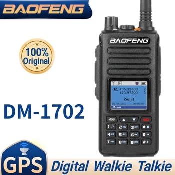 Baofeng DM - 1702 Dijital Mobil Radyo El Terminali VHF ve UHF 1024 Kanal DMR Çift Zaman Yuvası Radyolar Katmanlı 2 GPS Walkie Talkie
