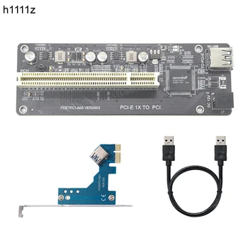 PCI E / NVME / Mini PCİE PCI Yükseltici Kart Çift PCI Yüksek Verimli Adaptörü Dönüştürücü için USB 3.0 Kablosu ile masaüstü bilgisayar ASM1083 Çip