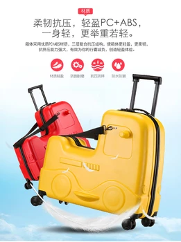 XQ Çocuk valizleri, kızların büyük kapasiteli kabinlerine, erkeklerin valizlerine, çocukların çizgi film renkli valizlerine, valizlerine binebilir