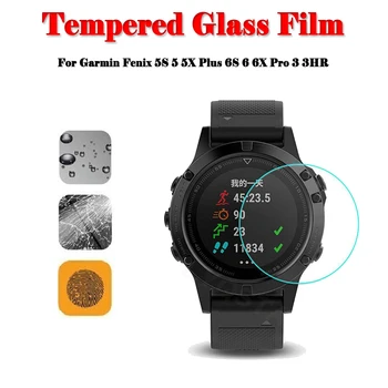 Temperli Cam Koruma Garmin Fenix 5 5S Artı Ekran Koruyucu İçin Fenix 6S 6 6X Pro akıllı saat Koruyucu Cam Filmi