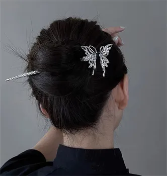 Moda Kelebek Saç Sopa Kadınlar için Kabuk saç tokası Pimleri Minimalist U Şekli Kızlar Tokalar Saç Bun Maker Şapkalar
