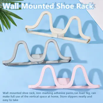 Duvar Asılı Ev Gereçleri Yerden Tasarruf Sağlayan Punch-ücretsiz ayakkabı organizatörü Terlik Askısı Depolama Rafı Duvara Monte Ayakkabı Rafı
