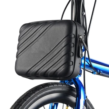 Bisiklet Ön şasi çantası Dayanıklı Katlanır Bisiklet Gidon Çantası Sert Kabuk Ön Mağaza Çantası Telefonları Şarj Gözlük Depolama
