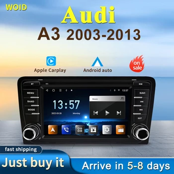 WOID 2din 7 inç 4G GPS Navigasyon Bluetooth Carplay Araba Radyo AUDİ 02-13 İçin A3 Araba Video Oynatıcılar Multimedya Ekran