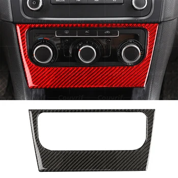 Araba Merkezi Kontrol Klima Ayar Düğmesi Dekoratif Çerçeve Sticker VW Golf 6 İçin R20 GTI MK6 Araba Sticker Aksesuarları