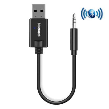Araç Kiti Bluetooth Alıcısı Mini 3.5 MM Jack AUX Ses MP3 Müzik USB Dongle Adaptörü için kablosuz Klavye FM Radyo Hoparlör