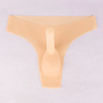 Ten Rengi Seksi Erkek Kauçuk Lateks Külot Penis Mili Prezervatif Erkek Iç Çamaşırı Bir Boyut Güvenli Külot RPA021 20