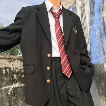 Kore Lise Seifuku Erkekler Uzun Kollu DK Blazer Öğrenci Sonbahar Kış JK Üniforma Takım Elbise Ceket Kolej Tarzı Ceket Elbise 20