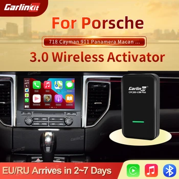 Carlinkit 3.0 Kablosuz Apple Carplay Dongle USB Adaptörü Porsche 718 911 Panamera Macan Cayenne Taycan Tak Ve Çalıştır IOS 14