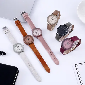 Üst Marka Kadın İzle Lüks Bayanlar Kol Saati Yeni Şık Deri Kordonlu Saat Kuvars Bilezik Saat relogio feminino reloj mujer