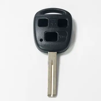 ECUTOOL 3 Düğmeler Araba Uzaktan Anahtar Shell Kılıf Fob Toyota Yaris Avensis Corolla RAV4 Echo Camry Toy48 Kesilmemiş Logo İle Etiket