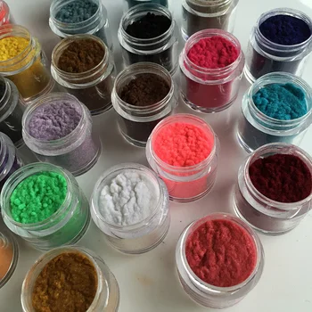 18 Renkler 10 ml / şişe Dekorasyon Lehçe Cam Çivi Sanat DIY İpuçları Tasarım Kadife Akın Toz Toz Manikür Kadife Tozu 30