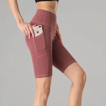 Avrupa ve Amerikan Sınır ötesi Yoga Beş noktalı Pantolon kadın Yüksek Bel Şeftali Kalça Spor Şort Kalça Kaldırma fitness pantolonları