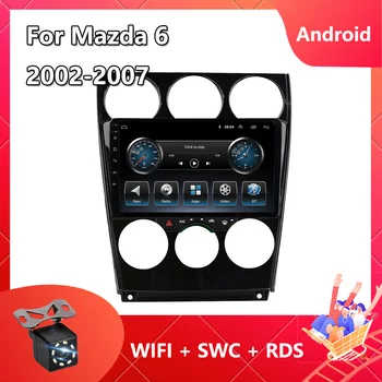 2din Araba Radyo Mazda 6 2002-2007 İçin Android 10 Navigasyon GPS Multimedya Oynatıcı 1024 * 600 HD Dokunmatik Ekran Bluetooth WİFİ TPMS BT