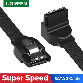 Ugreen SATA Kablosu 3.0 sabit disk sürücüsü Sata 3 Kablo Adaptörü Asus Laptop için 6Gbps 3.0 SSD HDD Sabit Disk Sağ açı Dönüştürücü