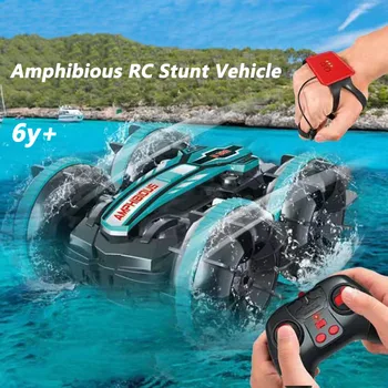 2.4 G RC oyuncak arabalar 4wd Uzaktan Kumanda Araba Amfibi Araç Tekne Uzaktan Kumanda Arabalar Hareket Kontrollü Araba çocuk için oyuncak Çocuk