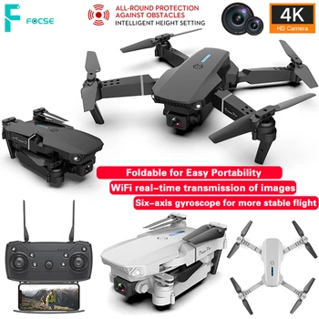 Yeni Drone 4K HD Çift Kamera WİFİ ile Geniş Açı FPV Gerçek zamanlı İletim Rc Mesafe Profesyonel Drone Katlanabilir Quadcopter