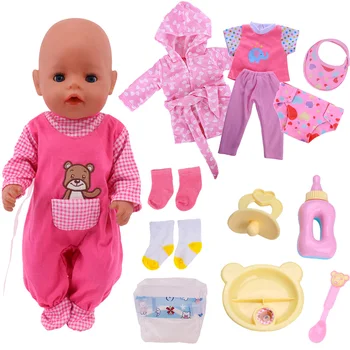 Bebek oyuncak bebek giysileri Aksesuarları Yenidoğan Bebek Bezi Sofra Süt Şişeleri Çorap Uyar 43cm Bebek Bebek ve Amerikan 18 İnç Kız Bebek