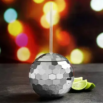 Disko Topu Bardak Plastik İçecek Bardağı Flaş kokteyl bardağı Cam Parti Şişe El Feneri Şarap Şurubu Çay İçme Saman Bar Gece R1j6