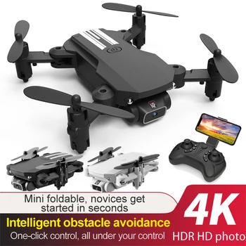 LSRC Mini Drone 4K 1080P HD Kamera WiFi Fpv Hava Basıncı İrtifa Tutun led ışık Siyah Ve Gri Katlanabilir Quadcopter RC Drone Oyuncaklar