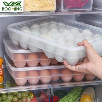 WBBOOMING Mutfak Büyük Kapasiteli Yumurta saklama kutusu Buzdolabı Plastik Ev Koruma Anti-damla Yumurta Tepsisi