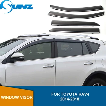 Yan Pencere Saptırıcı Toyota Rav4 2014 2015 2016 2017 2018 Kapı Siperliği Weathershields Rüzgar Yağmur Muhafızları Oto Aksesuarları SUNZ