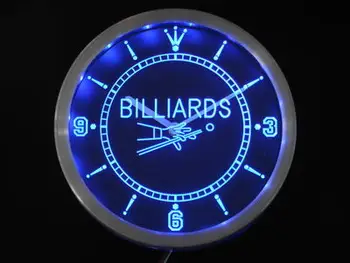 nc0299 Bilardo Bilardo Odası Masa Bar Neon lambalı tabelalar led duvar saati