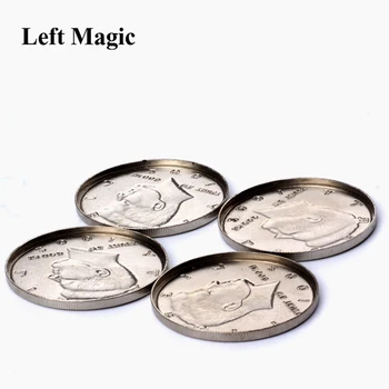 1 Adet Genişletilmiş Kabuk Yarım Dolar ( Kafa ) sihirli Hileler Görünen Kaybolan Para Magie Aksesuarları Yakın Çekim Prop Illusion B1021