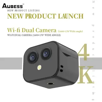 4K Kablosuz Mini Gözetim Kamera Tam Wifi Çift Kamera Gece Mikro Ev Güvenlik Hareket Algılama Kameraları Anti-hırsızlık Kamera