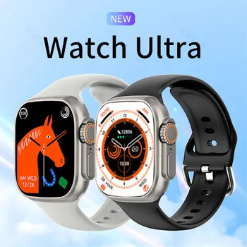 Akıllı saat Ultra Serisi 8 2022 Erkekler Kadınlar Smartwatch Bluetooth Aramalar Sıcaklık Ölçüm Sağlık İzleme Kablosuz Şarj