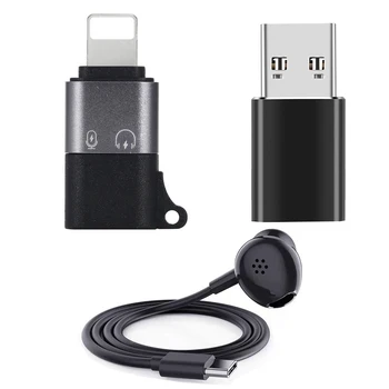 Tip C USB 3.0 Adaptörü OTG Hızlı şarj kablosu Dönüştürücü Veri Aktarım Adaptörü Monitör Kulaklık Yaka Mikrofonu Yeni