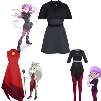 Anime Baykuş Cosplay Evi Edalyn Clawthorne Amity Yanıklığı Luz Noceda Lilith Elbise Takım Üniforma Kostüm Cadılar Bayramı Fantezi elbise
