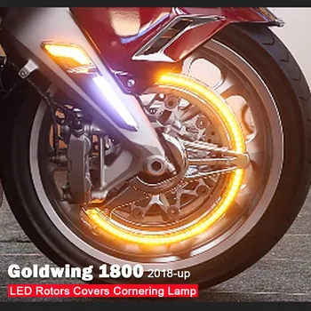 Honda Goldwing GL 1800 F6B 2018-UP 2020 2021 GL1800 Motosiklet LED Çatal Monte NAV ışıkları ve Rotor Kapakları Siyah ve Krom
