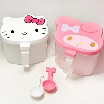 Kawaii Sanrio Hello Kitty Baharat Kutusu Mutfak Anime Mymelody Sevimli Pişirme Aracı Kaşık tuzluk Mutfak Depolama Kavanoz 7