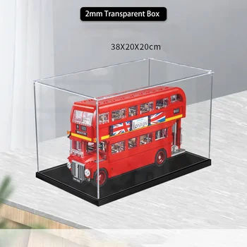 Akrilik Ekran Kutusu 10258 Londra Otobüs Toz Geçirmez Şeffaf Ekran Kutusu Vitrin çocuk Noel Hediyesi Dahil Değildir Model