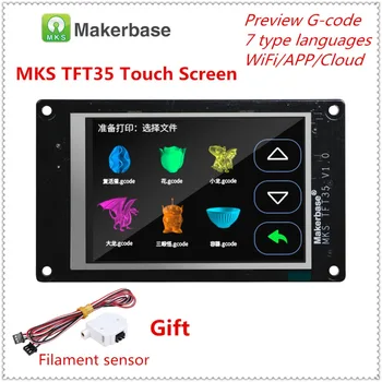 3d yazıcı tam renkli ekran yükseltme meclisi MKS TFT35 v1. 0 dokunmatik ekran 3.5 inç LCD ünitesi TFT 35 panel 3.5