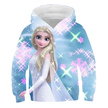 Anna Elsa Bebek Erkek Kız Elbise Kış Bahar Sevimli Hoodies Koreli çocuklar Hoodie Kalınlaşmak Polar Kazak çocuk giyim