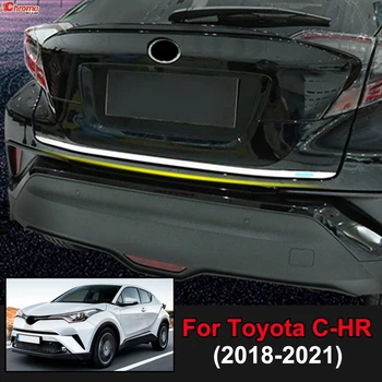 Arka bagaj muhafazası Gövde Bagaj Kapağı Arka Kapı krom trim Kapak Paslanmaz Çelik Kapak Kalıplama Toyota C-HR CHR 2018 2019 2020 2021