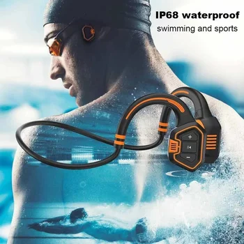AS9 Kemik İletim Kablosuz Kulaklık Bluetooth 5.1 IP68 Su Geçirmez Yüzme Kulaklık kablosuz kulaklıklar Spor Açık Kulaklık