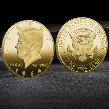 Amerika Birleşik Devletleri Kennedy 35th Başkanı Amerika Altın Kaplama Paraları Hediyelik Eşya ve Hediyeler Ev Dekorasyonu hatıra parası
