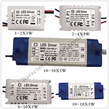 1-2X3W 2-4X3W 6 - 10X3W 10-18X3W 18-30X3W LED sürücü güç kaynağı trafo ışık güç kaynağı F 3 w LED çip