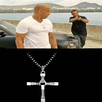 Film Hızlı Ve Öfkeli Dominic Toretto Vin Film Takı Rhinestone Kolye Çapraz Kolye Kolye Kadın Erkek Hayranları İçin