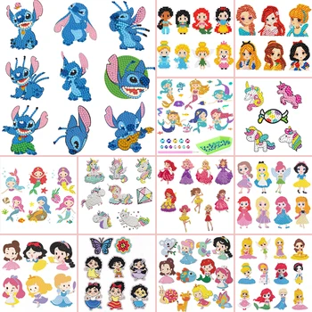 DIY Disney Elmas Boyama Sticker Kitleri Çocuklar için Karikatür Dikiş Elmas Mozaik Sanatı El Sanatları Çıkartmalar Çocuklar için Sayılar Seti