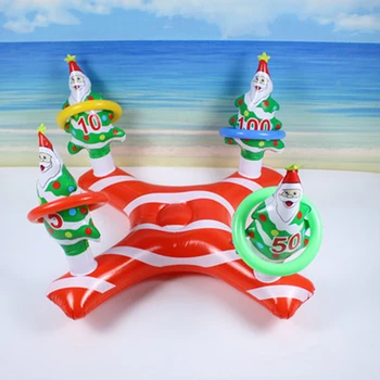Halka Toss Oyunu şişme yılbaşı Ağacı Noel Baba Yüksük Atma Oyunları Açık Kapalı Hava Etkinlikleri İçin Noel Noel Oyunu