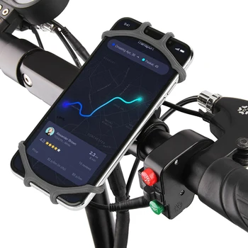Bisiklet telefon tutucu Silikon Ayarlanabilir Çekme Düğmesi Anti-şok telefon tutucu yuvası Braketi Çatal Bisiklet telefon tutucu Telefon 7