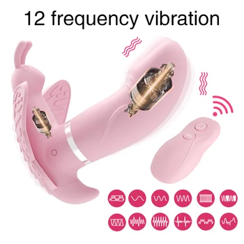 Kelebek Giyilebilir Yapay Penis Vibratör Kadınlar için Külot Titreşimli Yumurta GSpot Klitoris Stimülatörü Seks Oyuncak Kadınlar için Kadın Masturbator