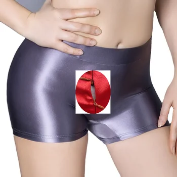 Kadın Kasık Açık Sıkı Seksi Açık Kasık İç Çamaşırı Şort baksır şort Seksi pantolon