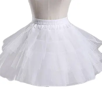 En Kaliteli Stok Beyaz Siyah Bale Petticoat Tül Fırfır Kısa Kabarık Etek Gelin Petticoats Lady Kız Çocuk Jüpon jüpon