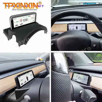 Dijital LCD Dokunmatik Pano Paneli Sanal gösterge paneli Tesla Modeli 3 Y Desteği GPS Dokunmatik Ekran Merkezi Hız Göstergesi